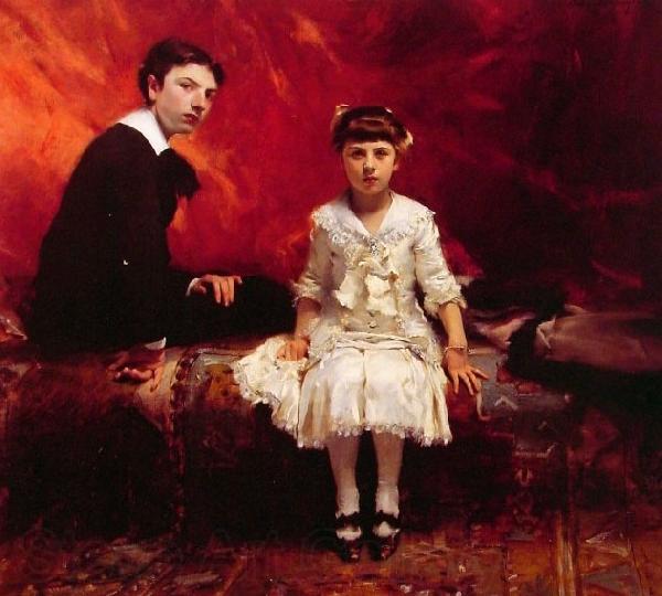 John Singer Sargent Portrait of edouard and Marie-Louise Pailleron, edouard Pailleron children Germany oil painting art